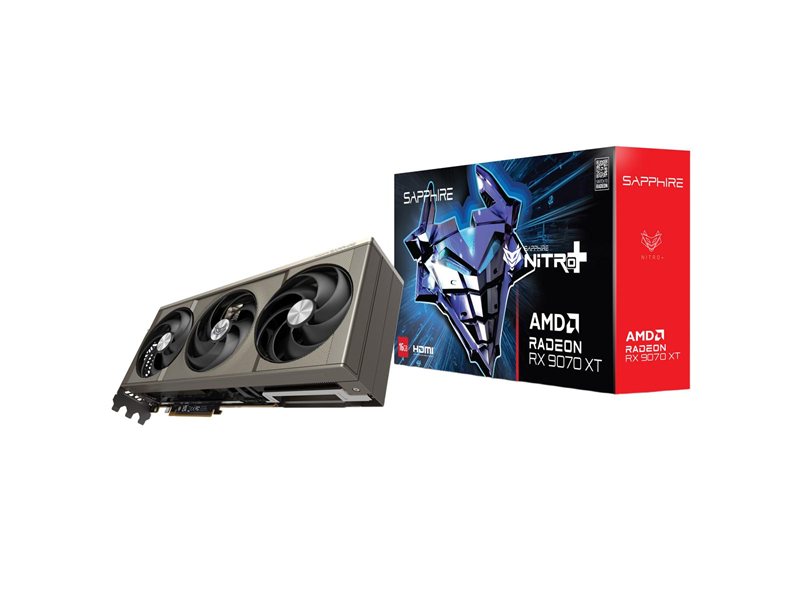 Sapphire RX9070XT NITRO+ OC 16GB GDDR6 256bit 2xDP 2xHDMI 3FAN (11348-01-20G) RTL