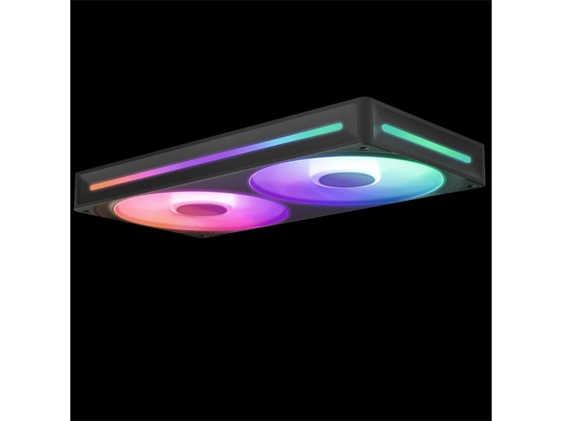 Кулер для корпуса ПК/ Case Cooler NZXT F240 RGB Core (120x120x25mm, 4-pin PWM, RGB, 75.12CFM, 30dBA, 2400RPM, Black, Single-Frame RGB Fan Unit)