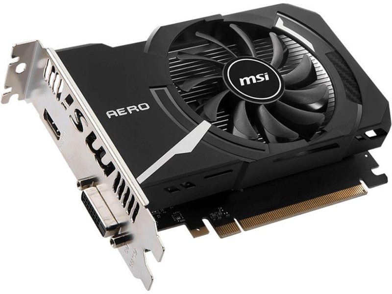 Видеокарта MSI PCI-E 3.0 GT 1030 AERO ITX 4GD4 OC NVIDIA GeForce GT 1030 4Gb 64bit DDR4 2100/2100 HDMIx1 HDCP Ret