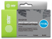 Картридж струйный Cactus CS-CZ133 №711 черный пигментный (73мл) для HP DJ T120/T520/530 с чипом