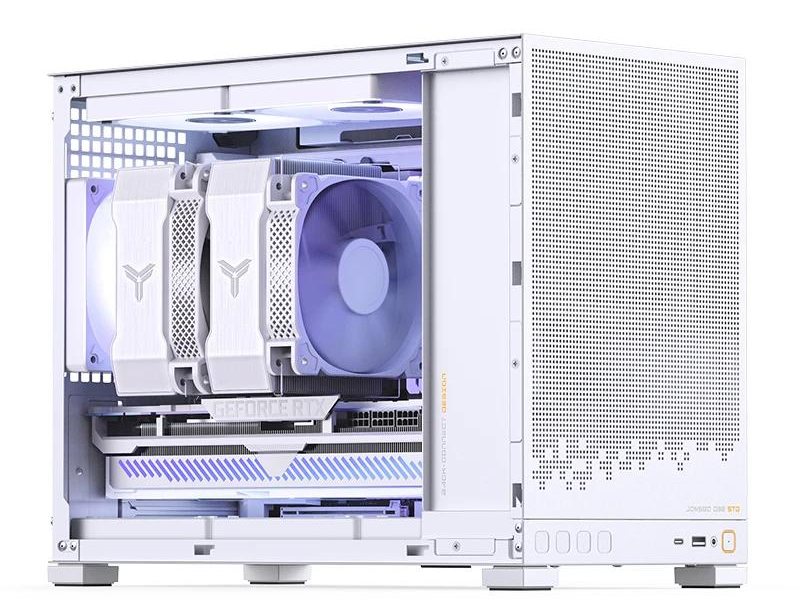 Корпус без блока питания/ Case JONSBO D32 STD, Mini-Tower, TG, no fan, 1xUSB-A 3.0 + 1xUSB-C 3.1, mATX, mITX White