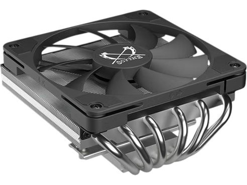 Кулер для процессора/ CPU Cooler Scythe Big Shuriken 4 (200W, 4-pin PWM, 67mm, Al/Cu, 6x6mm, 1x120mm, 51.98CFM, 31.78dBA, 1900RPM, S: 1851/1700/1200/115X, AM5/AM4, silver, black)