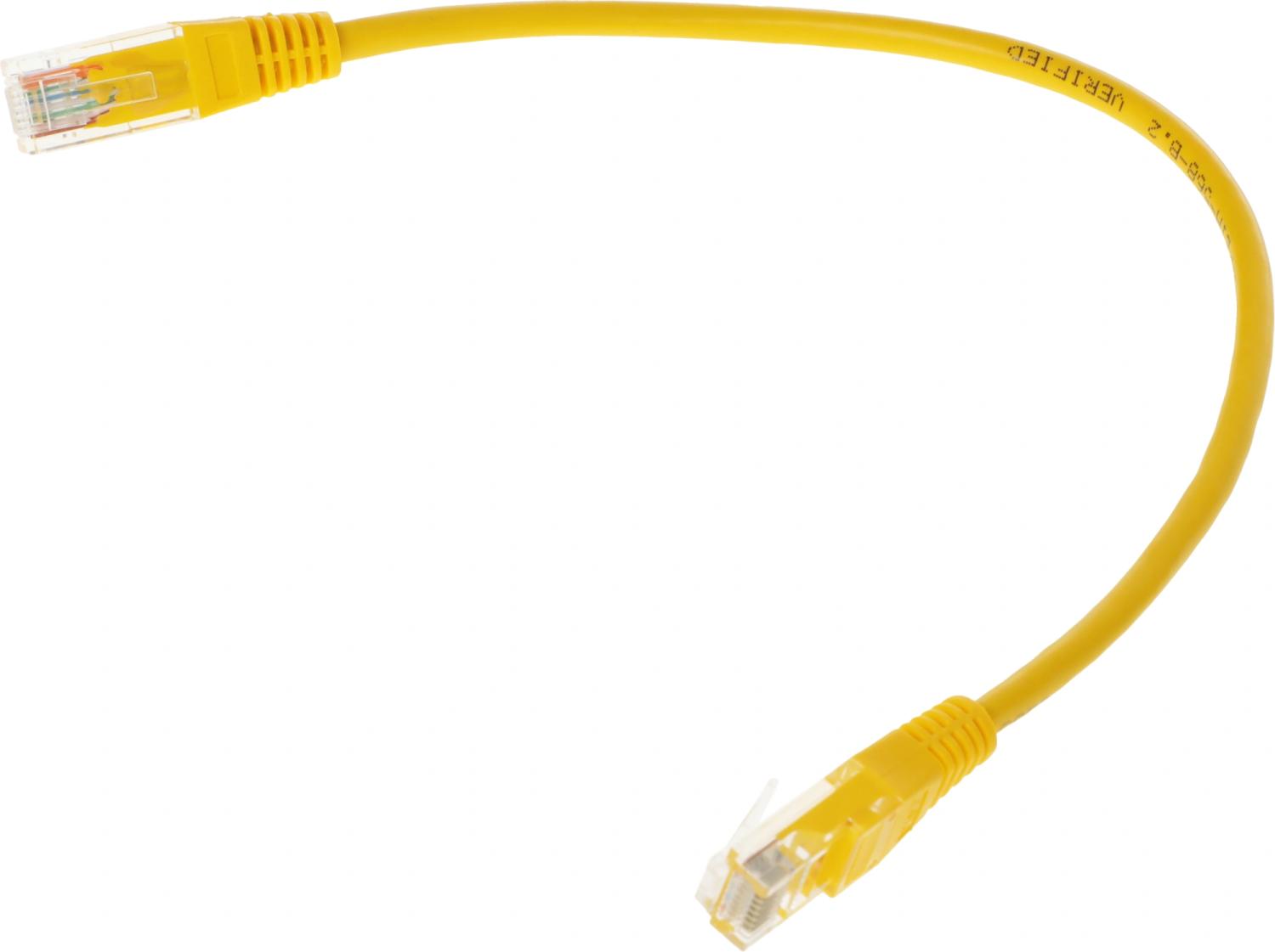 Патч-корд Lanmaster TWT-45-45-0.3-YL UTP RJ-45 вил.-вилка RJ-45 кат.5E 0.3м желтый ПВХ