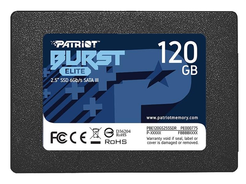 Накопитель SSD Patriot SATA-III 120GB PBE120GS25SSDR Burst Elite 2.5"