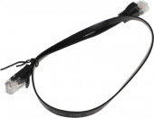 Патч-корд Buro Flat 10Гбит/с UTP 4 пары cat.6 Cu molded 0.5м черный RJ-45 (m)-RJ-45 (m) (BU-C6-FLAT-0.5M-B)