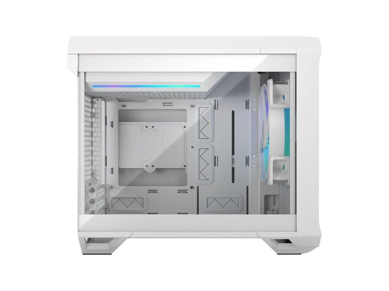 Корпус ПК без блока питания/ Case Fractal Design Torrent Nano RGB TG Clear Tint, Mini-Tower, 1x180mm RGB, 2xUSB-A 3.2 + 1xUSB 3.2 Type-C mITX, mDTX White