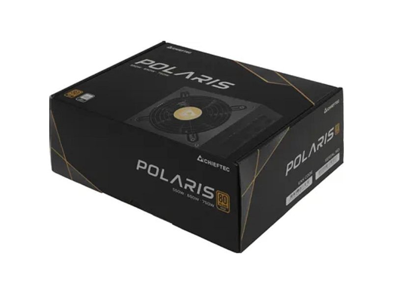 Chieftec Polaris PPS-650FC (ATX 2.4, 650W, 80 PLUS GOLD, Active PFC, 120mm fan, Full Cable Management) Retail