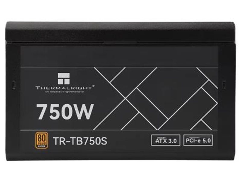 Блок питания 750W/ Power Supply Thermalright, 750W 80+ Bronze (ATX, 3.0, PCIe 5.0, Non-modular, 1x24(20+4)pin 550mm, 1xCPU*2 8(4+4)pin 600+150mm, 1xPCIe*2 8(6+2)pin 500+150mm, 1x12VHPWR PCIe 5.0 12+4pin 600mm, 1xSATA*3+MOLEX4pin*1 400+150+150+150mm, 1xSAT