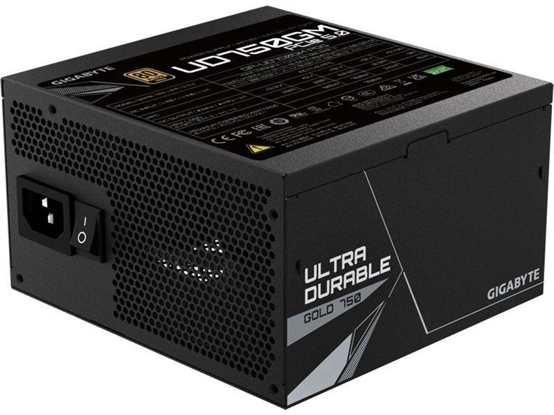 Блок питания Gigabyte ATX 750W GP-UD750GM PG5 V2 80+ gold (20+4pin) APFC 120mm fan 8xSATA Cab Manag RTL