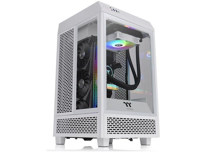 Корпус Thermaltake The Tower 100 Snow белый без БП miniITX 1x120mm 3x140mm 2xUSB3.0 audio bott PSU