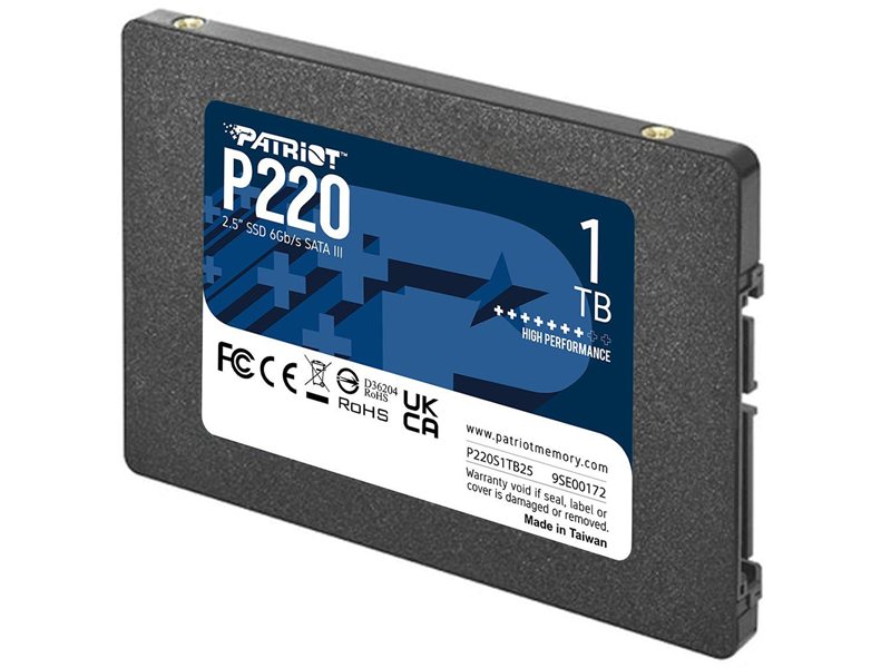 Накопитель SSD Patriot SATA-III 1TB P220S1TB25 P220 2.5"