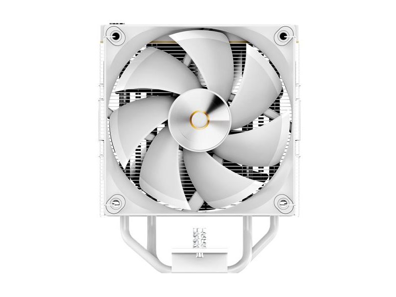 Кулер для процессора/ CPU Cooler Ocypus Iota A40 WH Dual Fan (220W, 4-pin PWM, LED temp., 156.7mm, Al/Cu, 4x6mm, 2x120mm, 77CFM, 29dBA, 2000RPM, S: 1851/1700/1200/115X, AM5/AM4, white)