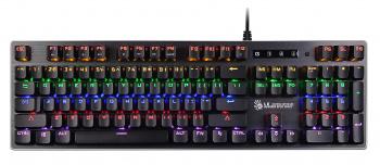 Клавиатура A4Tech B760 механическая серый USB Multimedia for gamer LED (B760 GREY (BLACK SWITCH)) кабель 1.8м