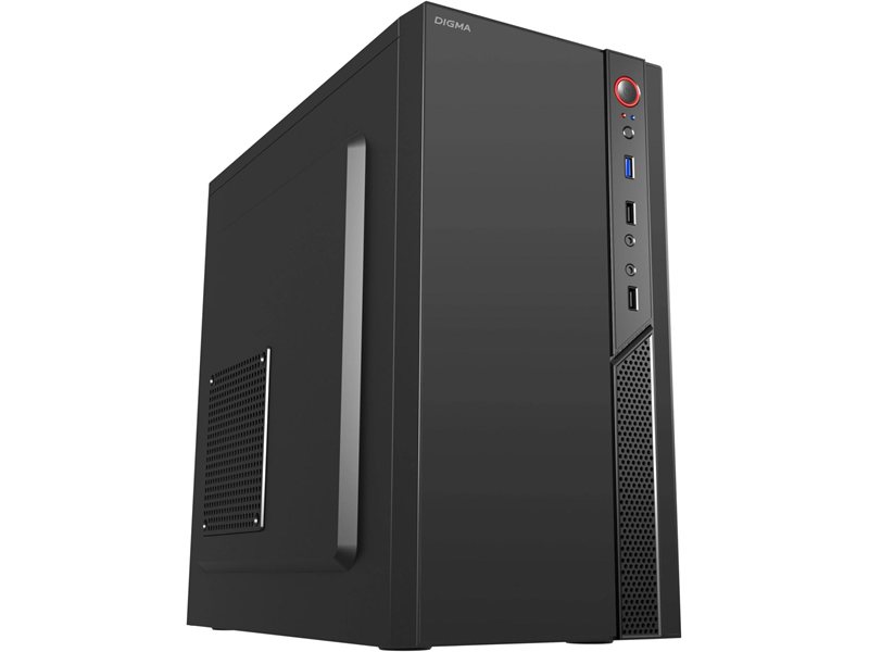 Корпус Digma DCC-MN306 черный без БП mATX 1x80mm 1x92mm 2x120mm 2xUSB2.0 1xUSB3.0 audio