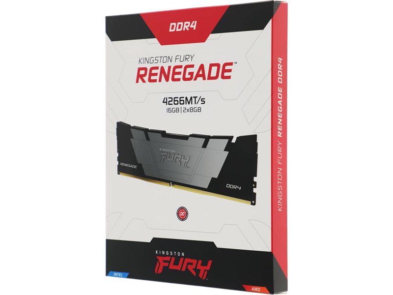 Память DDR4 2x8GB 4266MHz Kingston KF442C19RB2K2/16 Fury Renegade Black RTL Gaming PC4-34100 CL19 DIMM UDIMM 288-pin 1.4В single rank с радиатором Ret
