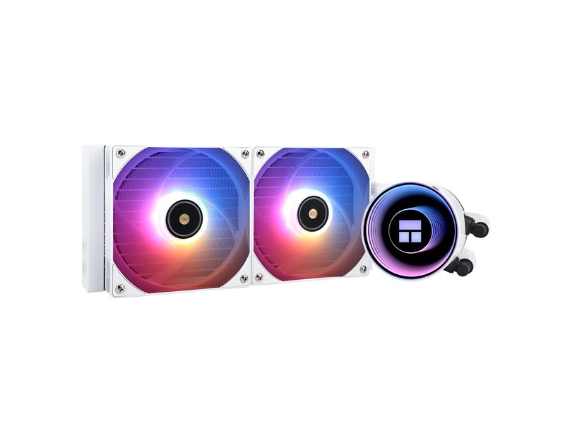 Водяное охлаждение для процессора/ Water Cooling System Thermalright Frozen Notte 240 White Argb V2 (240mm, White, ARGB/ Fans: 2x120mm, 72.37CFM, 27.7dBA, 2000RPM/ Pump height 54mm, 28dBA, 5300RPM, Rad thickness 27mm/ S: 1200, 1700, 1851, 2011, 2066, 115X