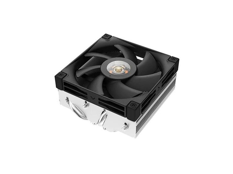 Кулер для процессора DEEPCOOL AN400 LGA1700/1200/115X/AM5/AM4 низкопрофильный 52,5 mm (27шт/кор, TDP 150W, PWM,  Fan 120mm, 4 тепл. Трубок, Copper Base, White LED, черный) RET (R-AN400-BKNNMN-G)