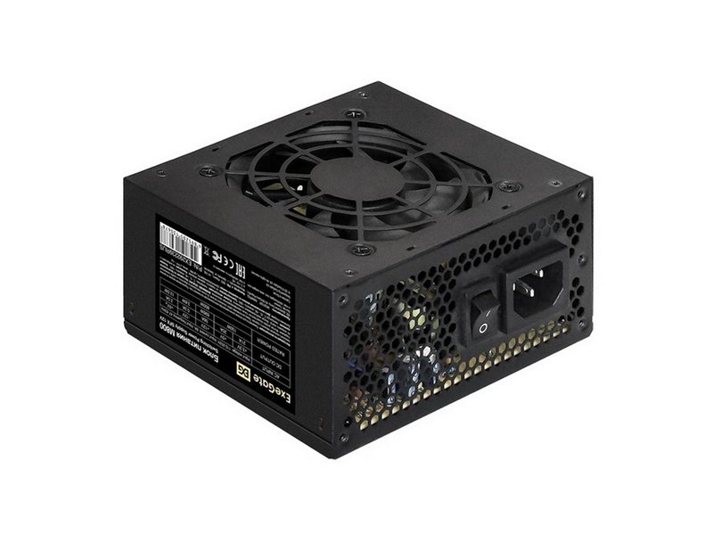 Блок питания 800W ExeGate M800 (SFX, APFC, КПД 87% (80 PLUS Silver), 8cm fan, 24pin, (4+4)pin, 2xPCI-E, 3xSATA, 2xIDE, black)