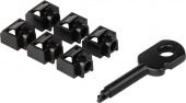 Блокиратор Lanmaster LAN-SEC45-PL-SET-BK (упак.:6шт) 6м черный