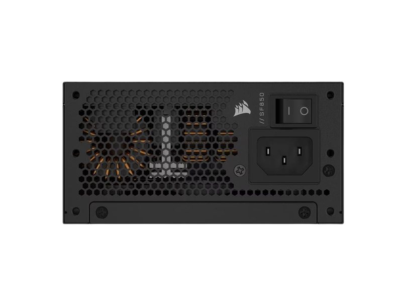 Блоки питания/ Power Supply Corsair SF850, Model RPS0175, 850W 80+ Platinum (SFX, 3.1, PCIe 5.1, Full modular, 1x24(20+4)pin, 1x12VHPWR, 2x4+4-pin CPU +12V (EPS), 3x4-pin Molex, 3x6+2-pin PCIe, 8xSATA3, Active, 92x92mm, 125x100x63.5mm, APFC, Power cable-E