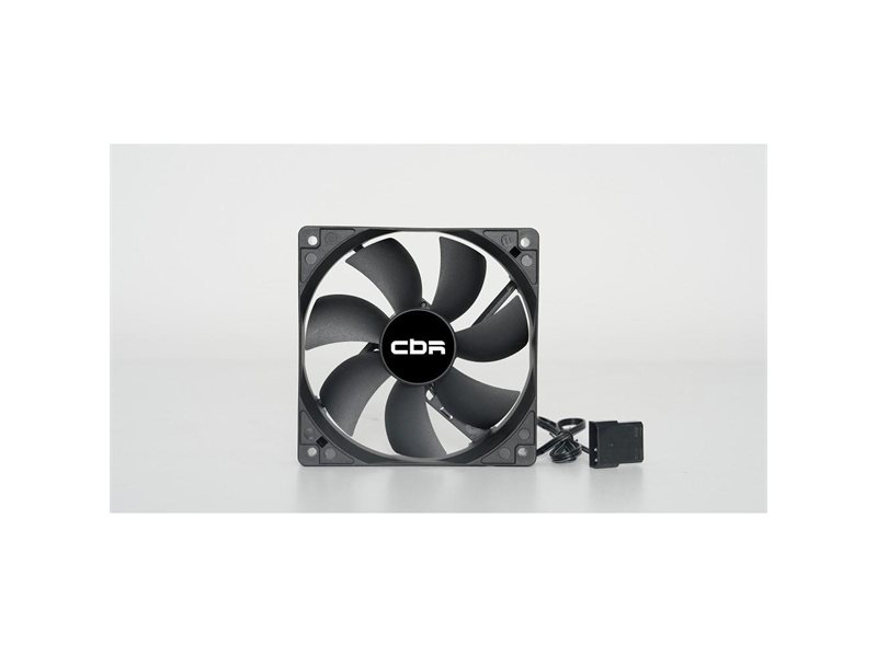 CBR Вентилятор для корпуса CBR-CF-12025-1200B, 120x120x25 мм, 3-pin+molex, 1200 RPM, 36 CFM, 25 dBA