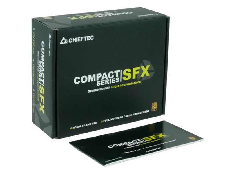 Блок питания Chieftec Compact CSN-650C (ATX 2.3, 650W, SFX, Active PFC, 80mm fan, 80 PLUS GOLD, Full Cable Management) Retail