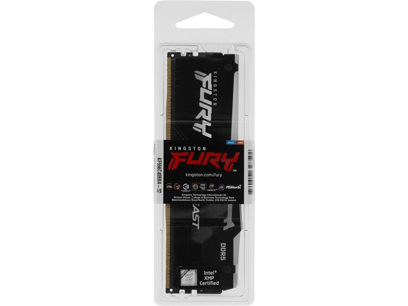 Память DDR5 32GB 5600MHz Kingston KF556C40BBA-32 Fury Beast XMP RGB RTL Gaming PC5-44800 CL40 DIMM UDIMM 288-pin 1.25В dual rank с радиатором Ret
