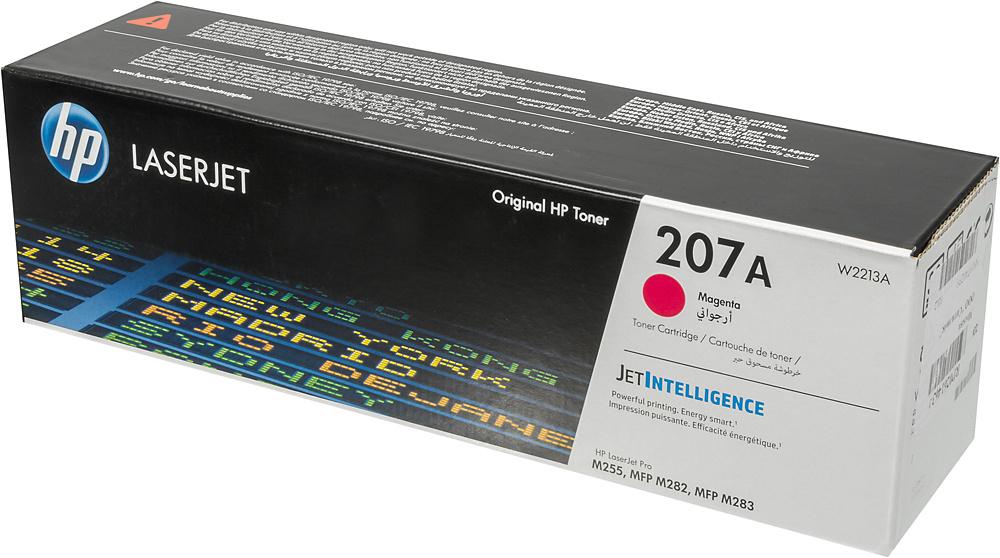 Картридж лазерный HP 207A W2213A пурпурный бар.в компл. (1250стр.) для HP M255/MFP M282/M283
