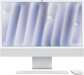 Моноблок Apple iMac A3137 24" 4.5K M4 10 core (4) 16Gb SSD256Gb 10 core GPU macOS WiFi BT 143W клавиатура мышь Cam серебристый 4480x2520