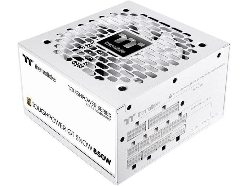 Блок питания Thermaltake ATX 850W Toughpower GT Gen.5 SNOW 80+ gold 24pin APFC 120mm fan 6xSATA Cab Manag RTL