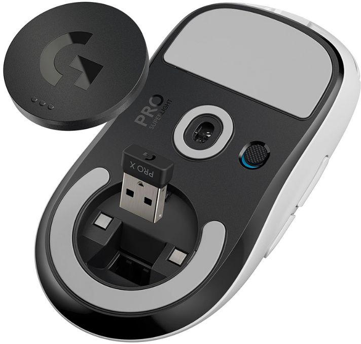 Мышь Logitech G Pro X Superlight белый оптическая 25600dpi беспров. USB 4but (910-005946)