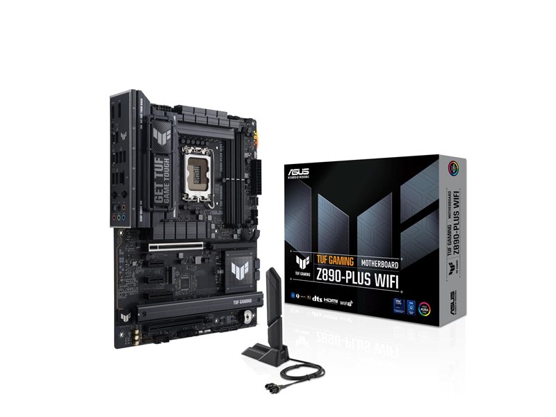 Материнская плата ASUS TUF GAMING Z890-PLUS WIFI LGA1851 ATX 4xDDR5 PCIEx16 PCIEx4 2xPCIEx1 4xM.2 Thunderbolt USB-C DP HDMI 2.5GLAN Wi-Fi 7