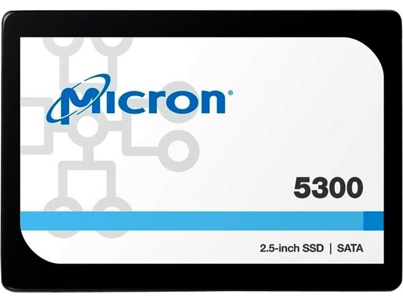 Твердотельный накопитель Micron 5300PRO 240GB SATA 2.5" 3D TLC R540/W310MB/s MTTF 3М 67000/40000 IOPS 657TBW SSD Enterprise Solid State Drive, 1 year, OEM