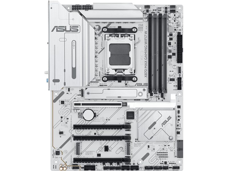 Материнская плата ASUS X870 MAX GAMING WIFI7 W, AM5, X870, 4*DDR5, 4*SATA, 3*M.2, 4*USB 3.2, 4*USB 2.0, 2*Type-C, 5*PCIx16, HDMI, ATX; 90MB1LZ0-M0EAY0