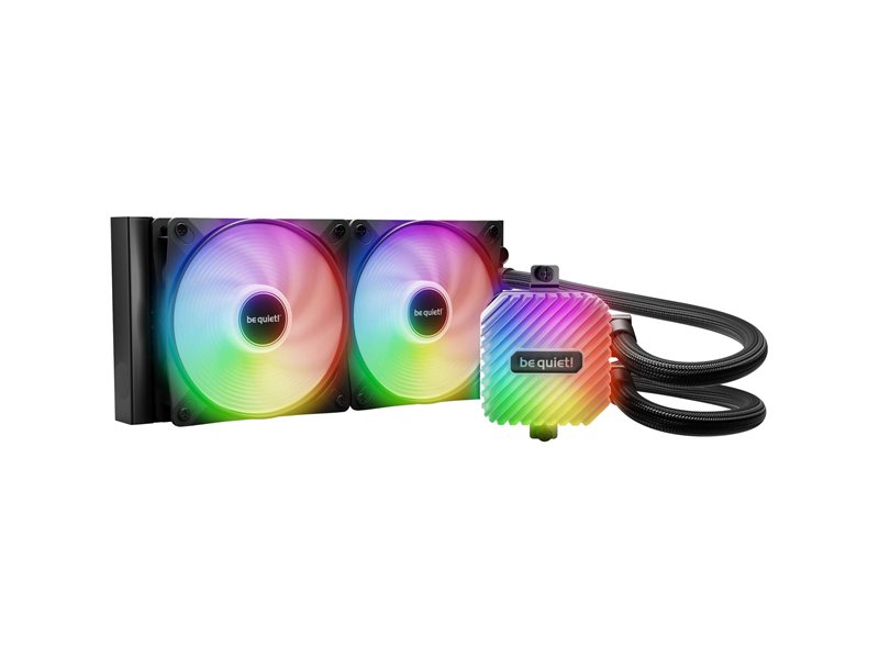 Водяное охлаждение для процессора/ Water Cooling System be quiet! LIGHT LOOP 240mm (250W, 240mm, Black, ARGB/ Fans: 2x120mm, 61.8CFM, 34.9dBA, 2100RPM/ Pump 2900RPM, Rad thickness 27mm/ S: 1851, 1700, 1200, 115X, AM5, AM4)
