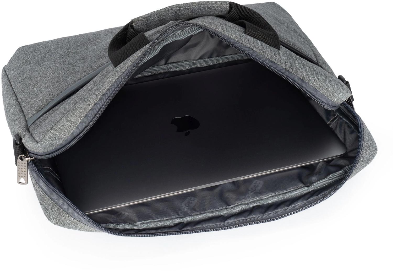 Сумка для ноутбука 14.5" Digma N-370 серый/черный полиэстер (N370GBK)