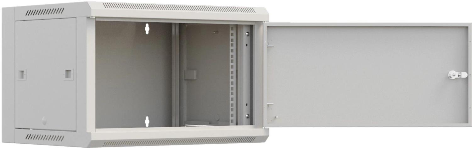 Шкаф коммутационный NTSS Премиум (NTSS-W6U6045FD) настенный 6U 570x450мм пер.дв.металл 60кг серый 350мм 18кг 220град. 370мм IP20 сталь