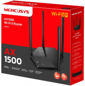 Роутер беспроводной Mercusys MR60X AX1500 10/100/1000BASE-TX черный
