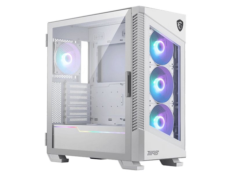 Корпус MPG VELOX 100R WHITE, Global, 2xUSB 3.0, 1xType C, 4x120mm ARGB Fan, ARGB
