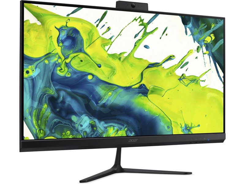 Моноблок Acer Aspire C27B-GARL 27" Full HD Core Ultra 7 255U (1.7) 16Gb SSD1Tb Graphics Eshell GbitEth WiFi BT клавиатура мышь Cam черный 1920x1080