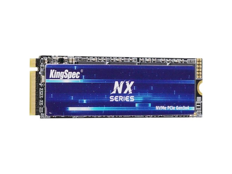 Твердотельный накопитель/ Kingspec SSD NX-4096 2280, 4096GB, M.2(22x80mm), NVMe, PCIe 3.0 x4, 3D QLC, R/W 3600/3200MB/s, IOPs 380 000/320 000, TBW 1920, DWPD 0.4 (3 года)