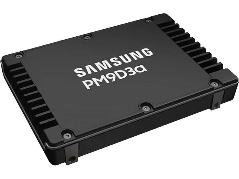 Твердотельный накопитель Samsung Enterprise SSD, 2.5(SFF/U.2) 15mm, PM9D3a, 3840GB (3.84TB), PCIe5.0 1x4 NVMe 2.0, R12000/W6200Mb/s IOPS(R4K) 2000K/250K, MTBF 2.5M, 1DWPD/5Y TBW 7008TB, OEM,(replace MZQL23T8HCLS-00A07)