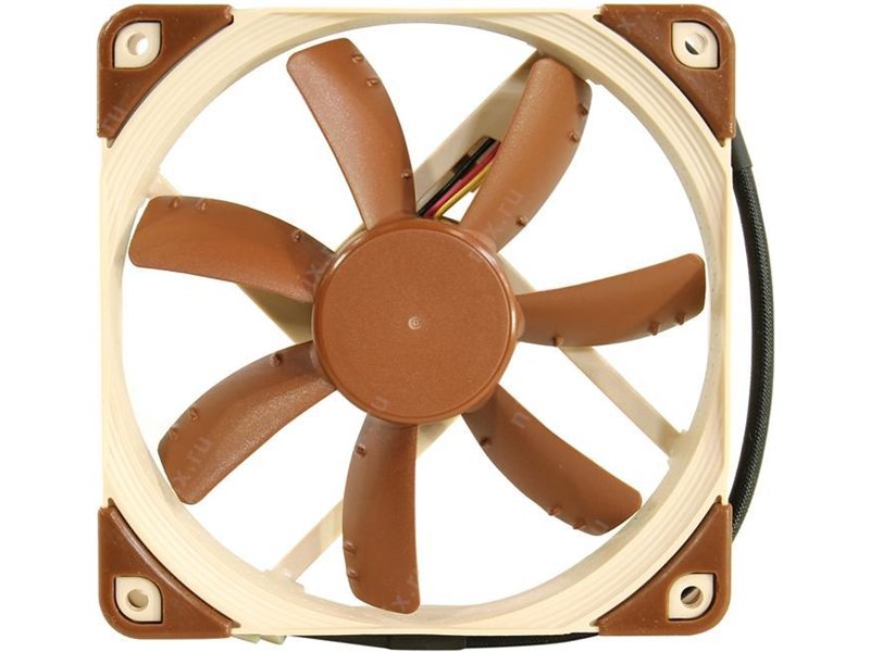 Кулер для корпуса/ Case Cooler Noctua NF-S12A ULN (120x120x25mm, 3-pin, 43.73CFM, 8.6dBA, 800RPM, Beige/Brown)
