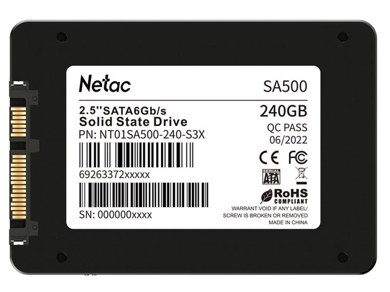 Накопитель SSD Netac SATA-III 240GB NT01SA500-240-S3X SA500 2.5"