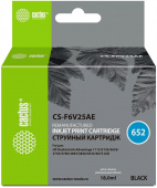 Картридж струйный Cactus CS-F6V25AE 652 черный (480стр.) (18мл) для HP DeskJet Ink Advantage 1115/2135/3635 с чипом