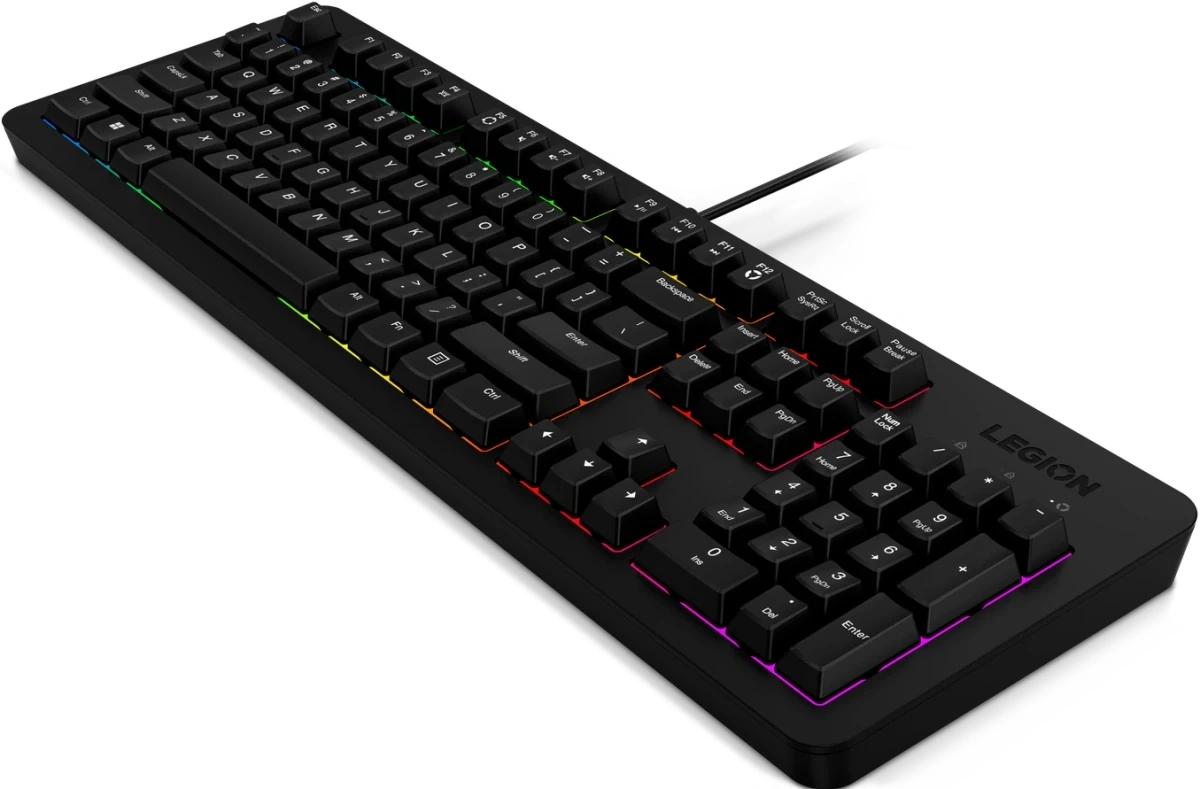 Клавиатура Lenovo K310 RGB черный USB for gamer LED (GY41N91872) кабель 1.8м