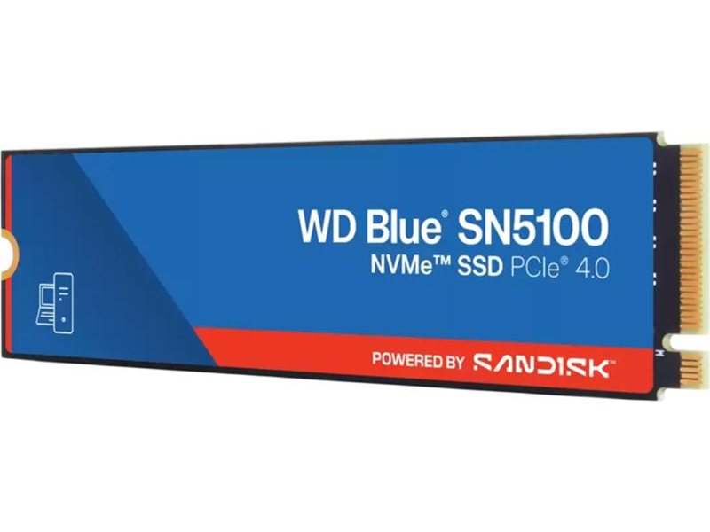 Твердотельный накопитель Western Digital Blue SN5100 SSD M2.2280 PCIe 4.0 500Gb, 6600MBs/5600MBs, TBW 300, WDS500G5B0E, 1 year
