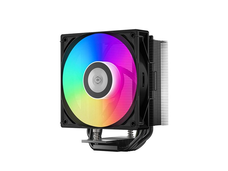 Кулер для процессора/ CPU Cooler PCCooler RT400 ARGB BK (235W, 4-pin PWM, 148mm, Al/Cu, 4x6mm, ARGB, 1x120mm, 73.32CFM, 34.9dBA, 2200RPM, S: 115X/1200/1700/1851 , AM4/AM5, black)