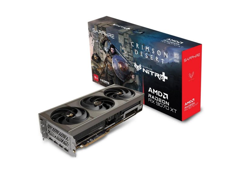 Видеокарта Sapphire RX9070XT NITRO+ OC CRIMSON DESERT EDITION  16GB GDDR6 256bit 2xDP 2xHDMI 3FAN RTL