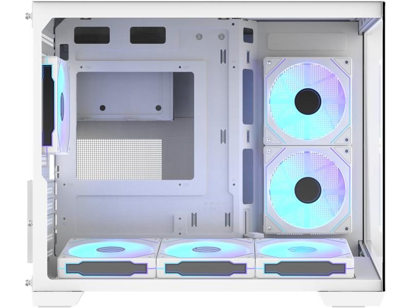 корпус Formula V Line Crystal Z4M Plus White, MATX, TYPE-C*1, USB3.0*1, RIGHT 2x120mm ARGB, BOTTOM 3x120mm ARGB, REAR 1x120mm ARGB
